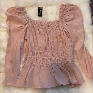 Express Pull Over Light Pink Top Size M